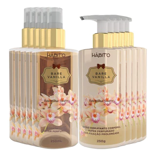 5 Kit Bare Vanilla Hábito Loção E Body Splash Atacado