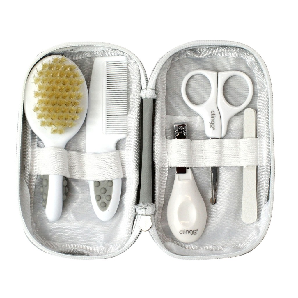 Kit Higiene Travel com Estojo Branco e Cinza – Clingo | Shopee Brasil