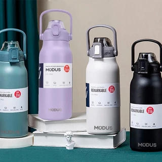 Garrafa Térmica Tipo Stanley 1L 1,2L 1,7L 1000ml 1200ml 1700ml Grande em Aço Inox com Canudo Alça e Trava Parede Dupla