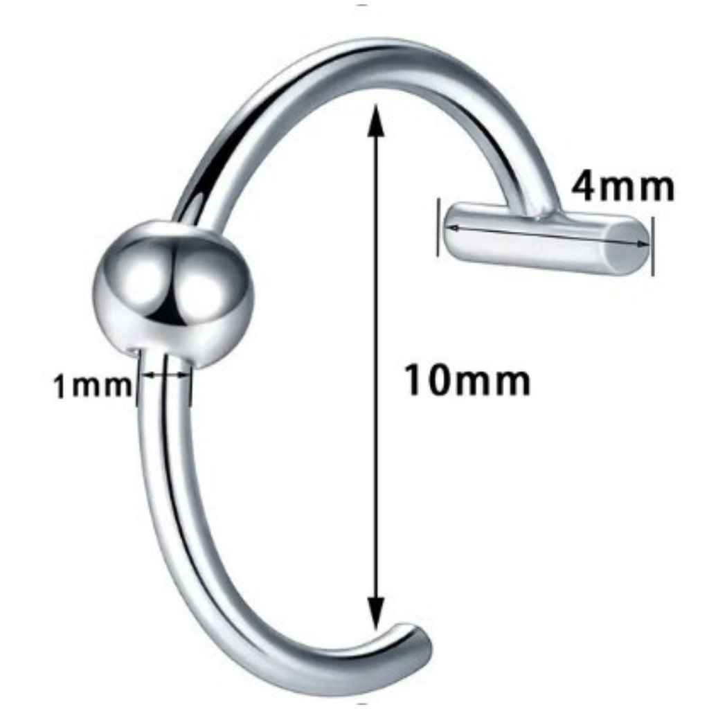 PIERCING ANEL LABIAL FALSO 1*1,0*4MM | Shopee Brasil