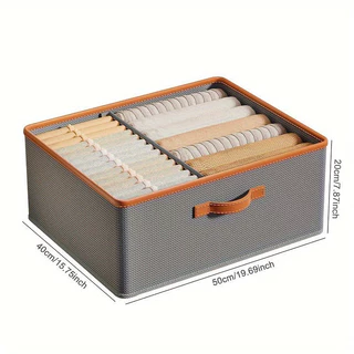 Caixa De Armazenamento Espessada Para Roupas Íntimas E Meia-Calça Com Compartimentos em Oferta na Shopee