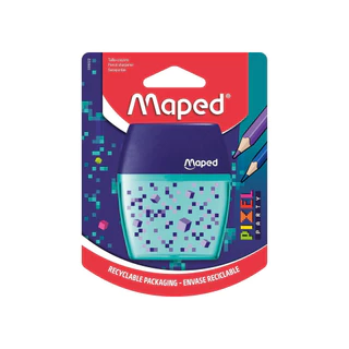 Apontador com coletor Shaker Pixel Party 2 furos 035022 Maped