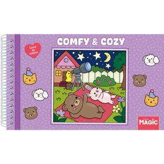 Livro de Colorir Comfy e Cozy 96 Páginas P.C.D. 180g em Oferta na Shopee