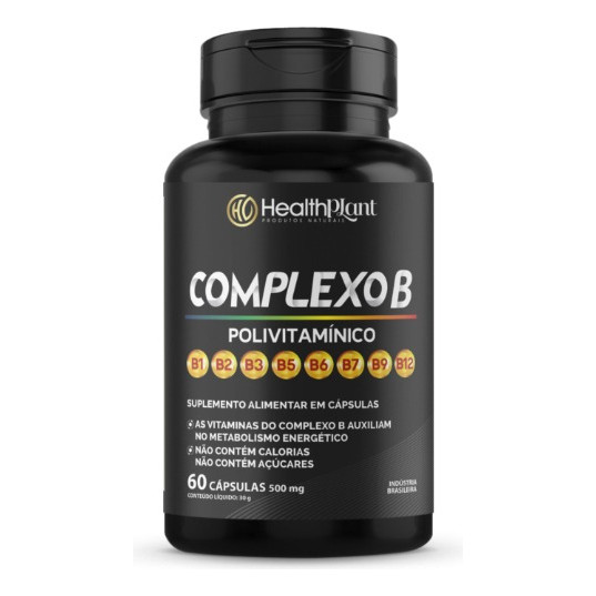 Complexo B - POLIVITAMINICO Vitaminas B1, 2, 3, 5, 6, 7, 9 E B12 - 60 ...