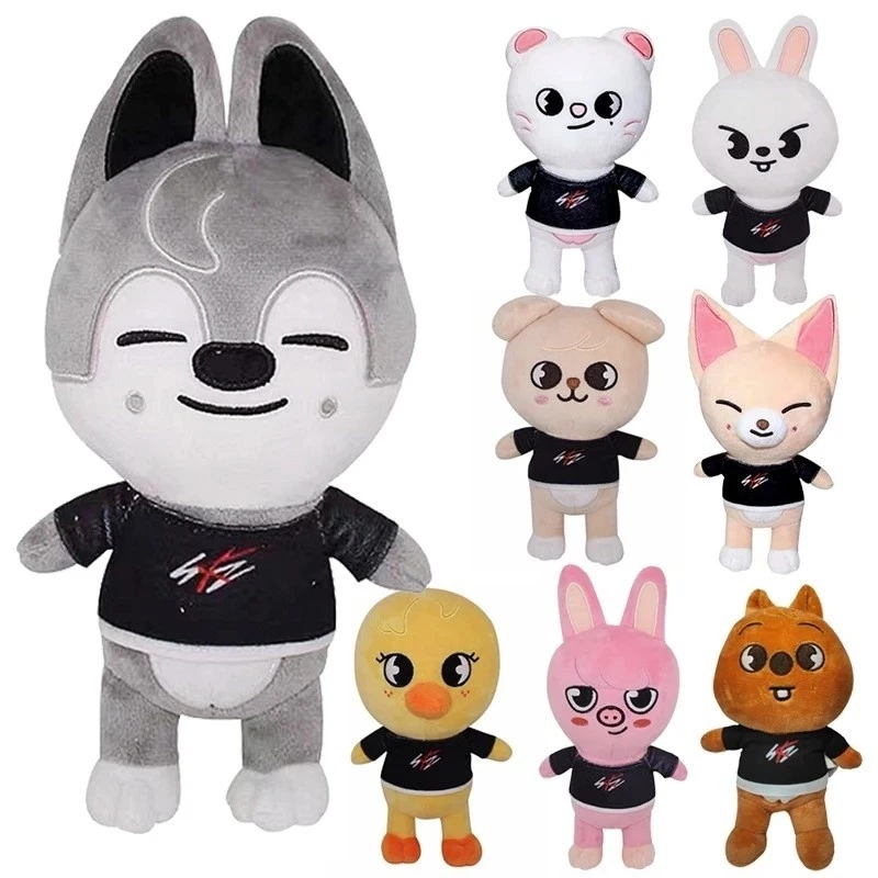 Brinquedos De Pelúcia TIMEKEY 20cm Stray Kids Plush Wolf Chan Cartoon Recheados Animais Plushies Doll Kawaii Companheiro