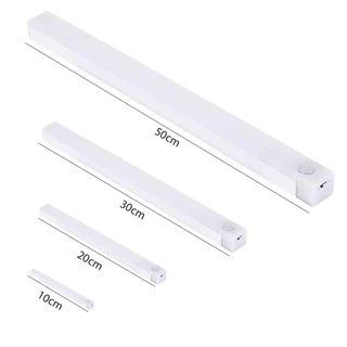 Smart Luminária 10/20/30/50 cm Inteligente Ultra LED com sensor de movimento sem fio e Recarregável USB fino barra