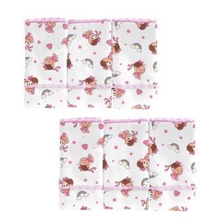 Kit Pano De Boca 6 Unidades Turma da Mônica Baby em Oferta na Shopee