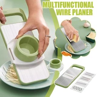 Fatiador de Vegetais 5 em 1 - Cortador/ Picador e Ralador Inoxidável Para Frutas e Alimentos - WYL em Oferta na Shopee