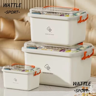 Caixa De Remédios De Emergência WATTLE , Armazenamento Portátil De Grande Capacidade , Organizador De Medicamentos De Cl