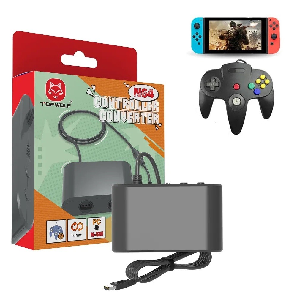 Controle PC Antigo Teepad EL- 683 Formato Nintendo 64 - CONEXÃO