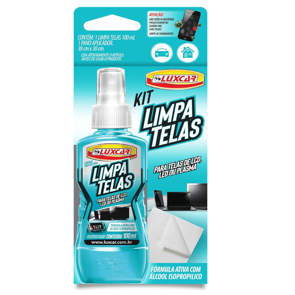 Kit Limpa Telas Formula Ativa Com Alcool Isopropilico
