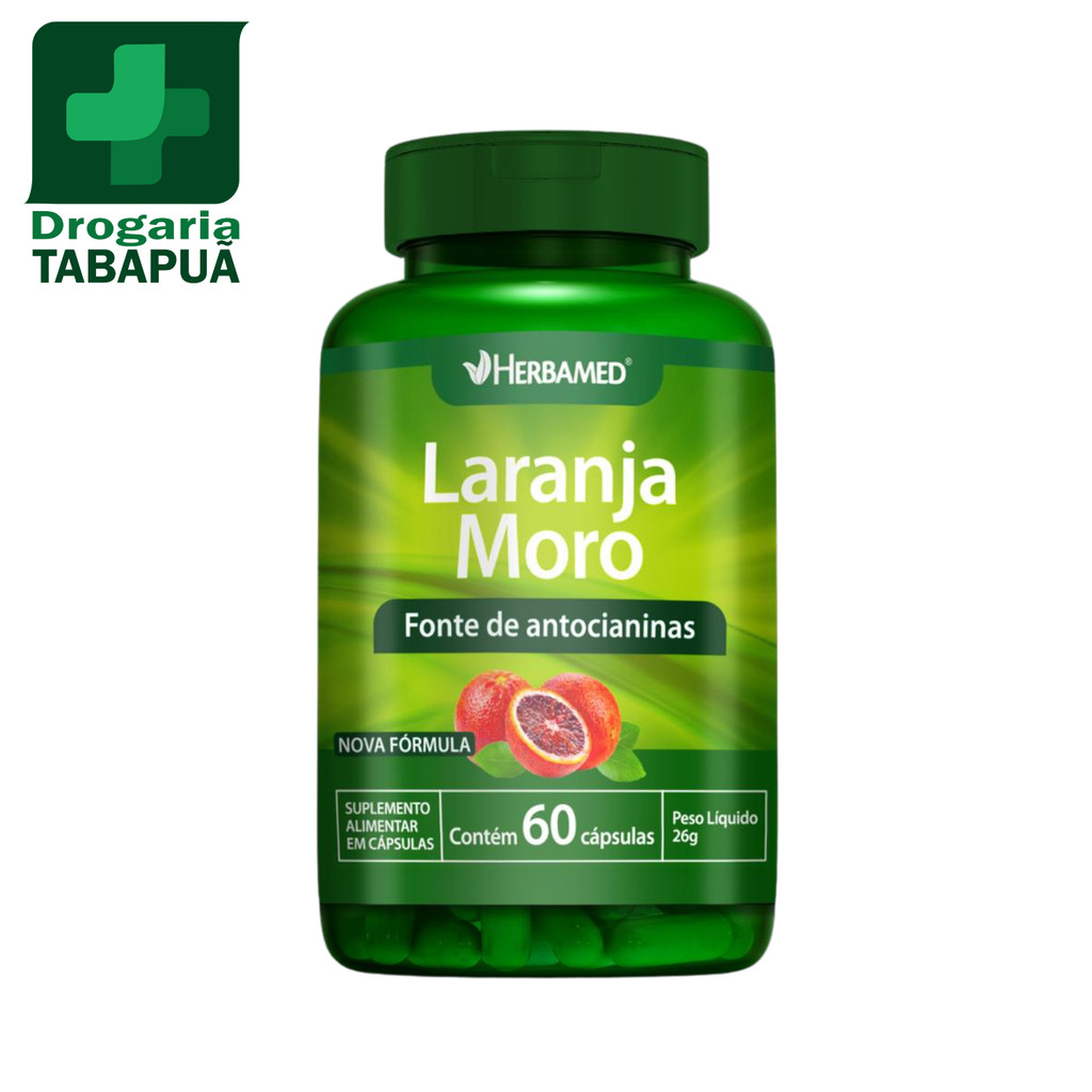 Melhor Laranja Moro em cápsulas Herbamed 60 cápsulas | Shopee Brasil