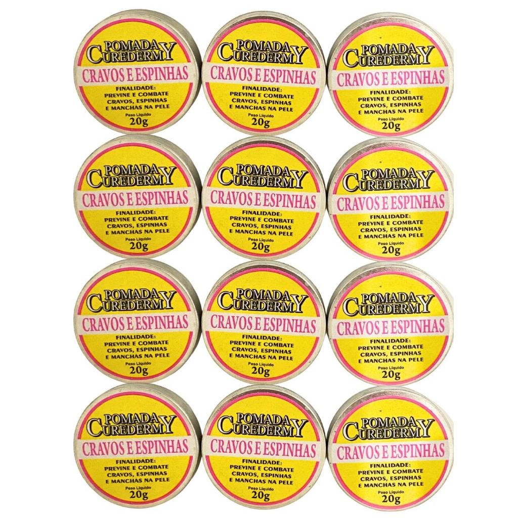 12x pomada cravos e espinhas curador 20g | Shopee Brasil