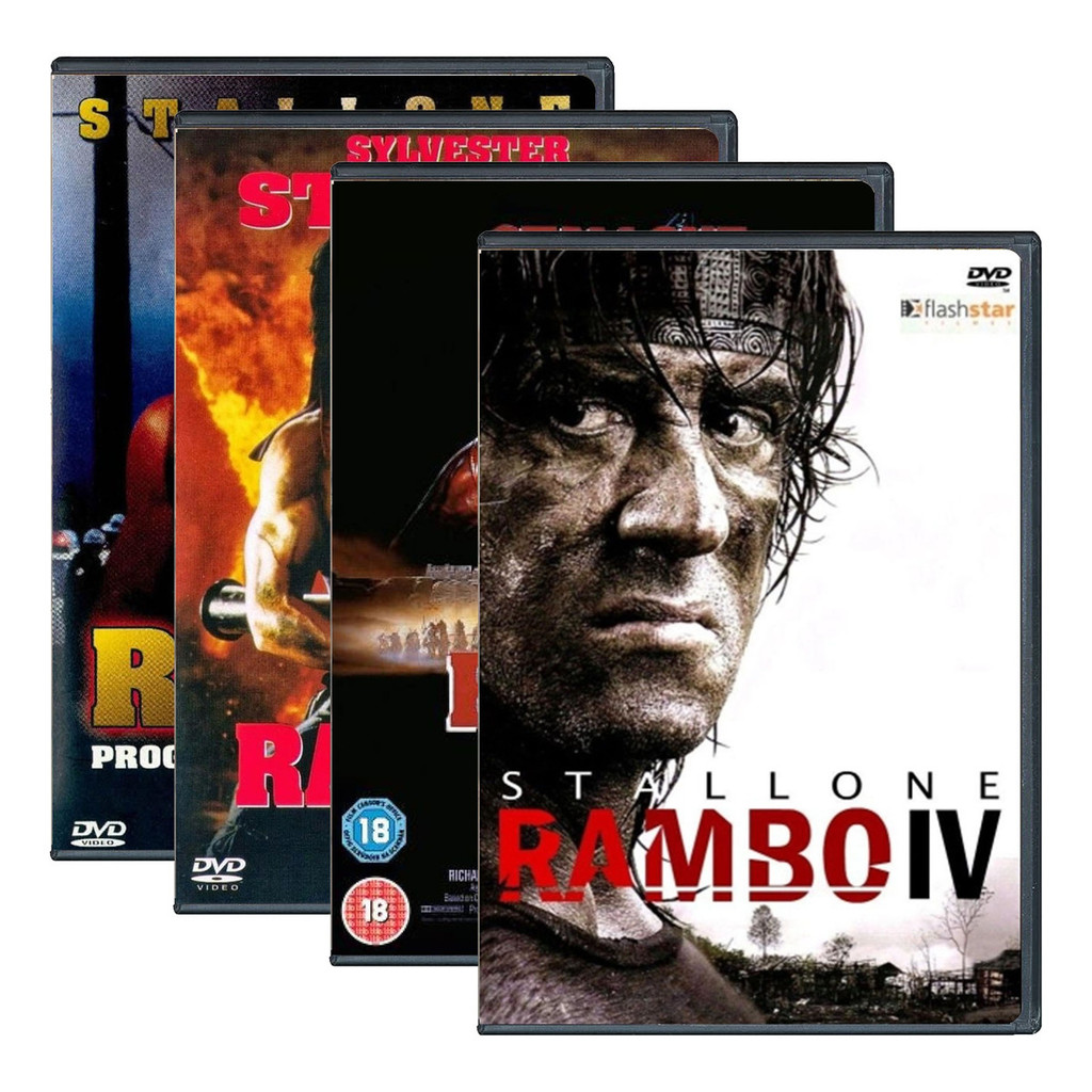 Dvd Rambo 1 2 3 4 Sylvester Stallone 4 Filmes | Shopee Brasil