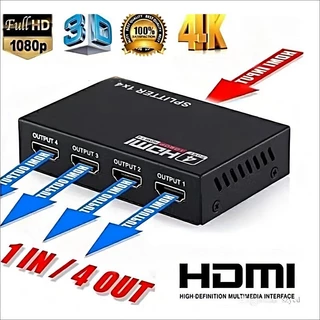 1080P HD 4K Versão Atualizada Ultra 1X2/1x4 Hdmi Divisor Switch Repetidor Amplificador Spliter Switcher