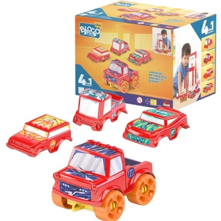 Carrinho Educativo De Montar 4 Em 1 Blocolândia Xk106 Dismat