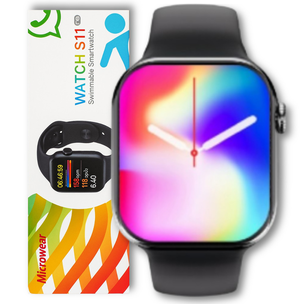 Smartwatch S11 Pro Série 11 Tela AMOLED 2.2 Bluetooth Chamada GPS