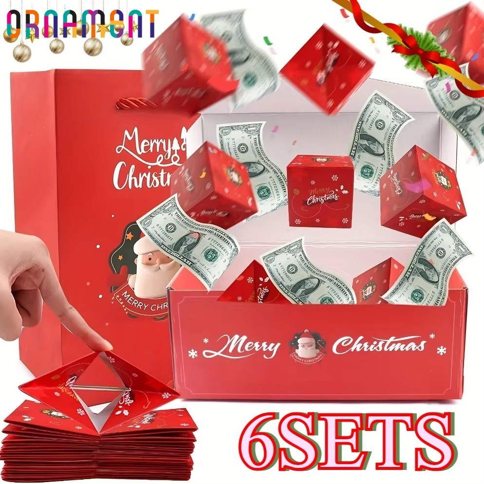 Caixa De Presente De Natal-Sacos De Aniversário-Envelope Vermelho Explosão Salto Surpresa De Casamento Caixas De Papel D