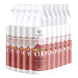 10 Spray Modelador De Cachos Via Charm Cacheados Atacado
