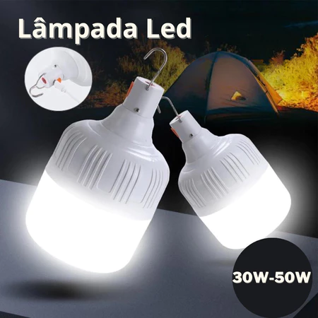 Lâmpada LED USB Recarregável 30W 50W Portátil Para Acampamento Decoração Da Casa