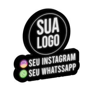 Luminoso Personalizado - Sua Logo e Seu Instagram E Whatsapp