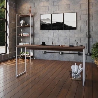 Mesa Dynamica 150X50X75cm Estrutura Branca em Oferta na Shopee