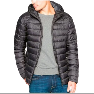 Jaqueta Bobojaco Impermeável Nylon Puffer Masculino com Bolsos e Capuz