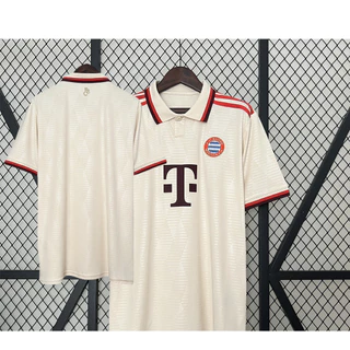 24/25 Bayern Munich camisa de futebol de manga curta bege camiseta masculina