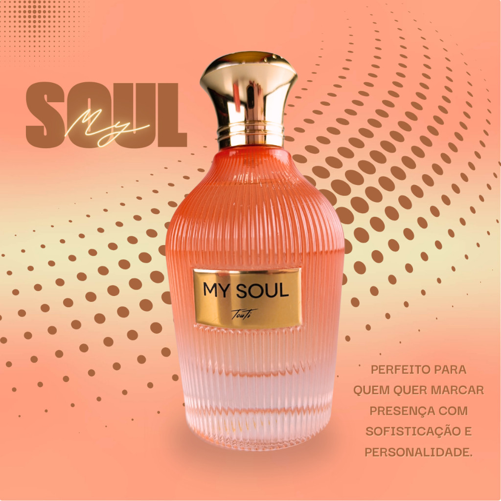 PERFUME TOUTI MY SOUL FRAGRÂNCIA DE ALTA FIXAÇÃO SEDUCAO INTENSO