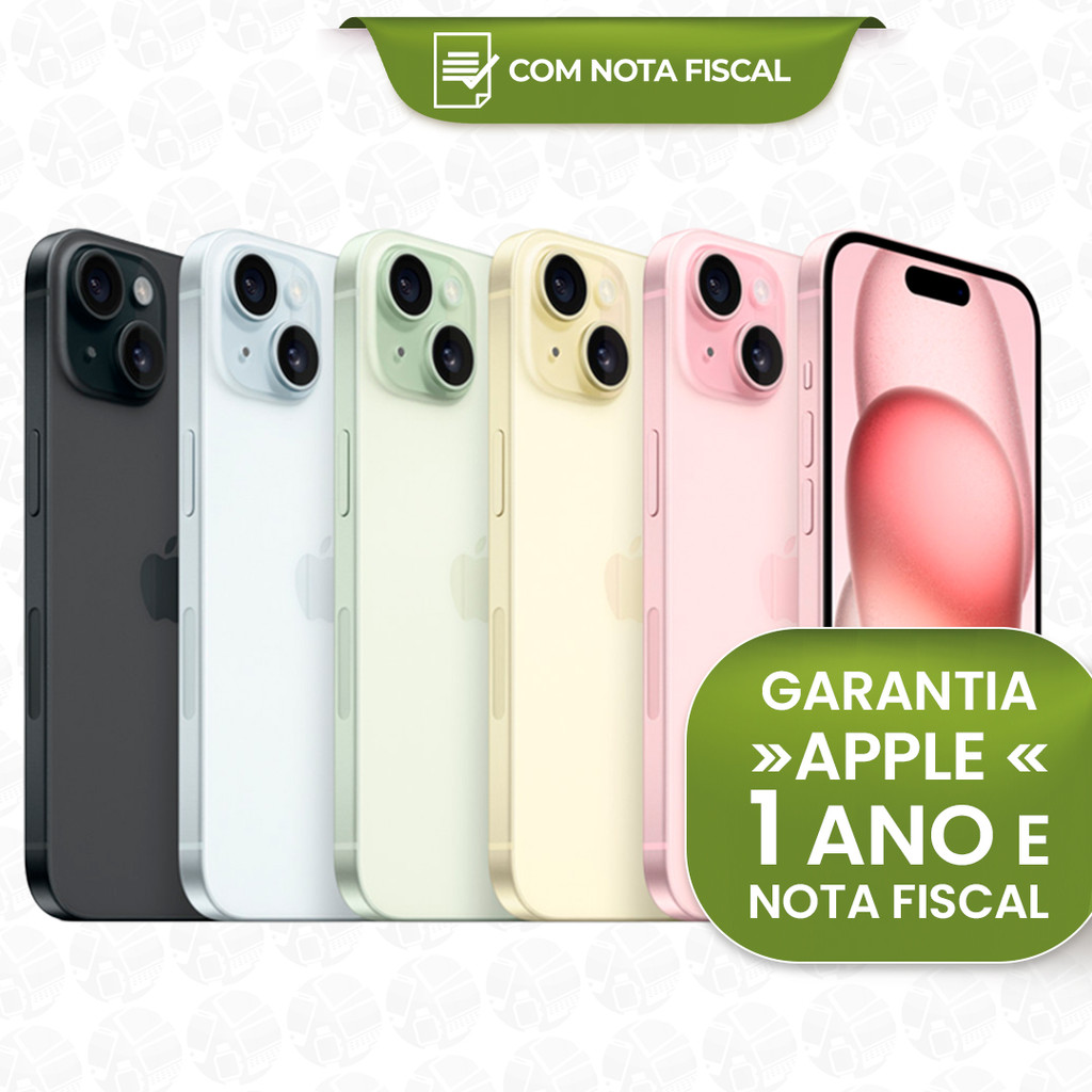 Celular iPhone 15 128GB e 256GB Original Novo Lacrado com Garantia Apple de 1 ano