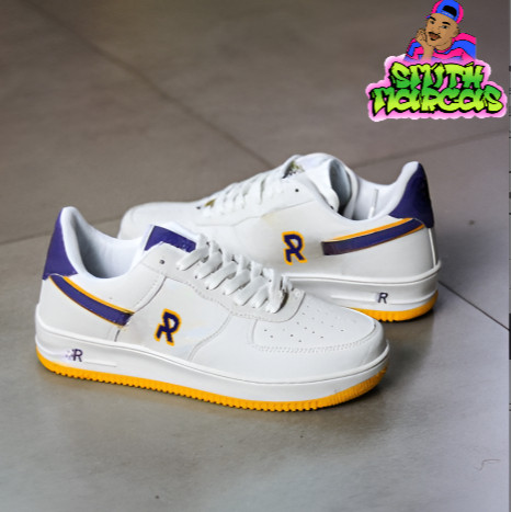 Novo Lançamento Tenis Branco/Roxo Masculino Feminino Liga Basquete Street -Super oferta - Produtos lançamento -24h
