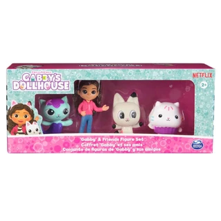 4 Bonecos Gabby, Pandy, Mercat e Cakey - Gabby