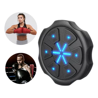 Maquina De Boxe P Treino C Luva Socos Led Bluetooth Musical