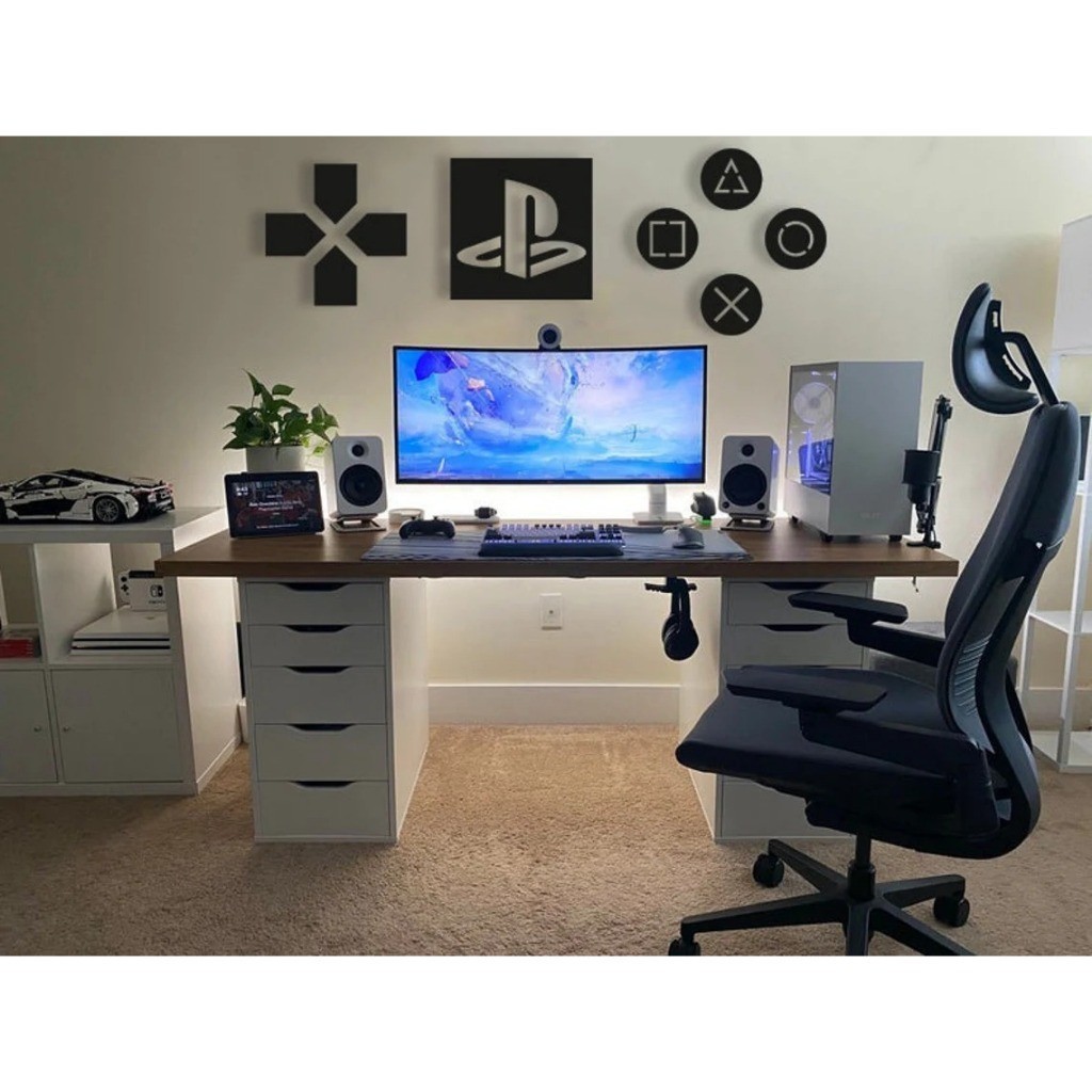Kit 3 Quadros de Arte de Parede PlayStation Decoração PS5 PS4 para ...