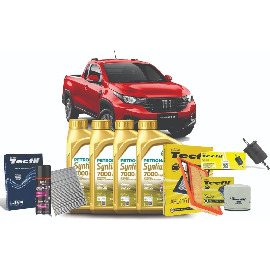 Kit Troca De Oleo E Filtros Fiat Nova Strada Volcano Freedom 1.3