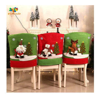 Capa de cadeira de Natal / capa de cadeira de Papai Noel decoração de Natal