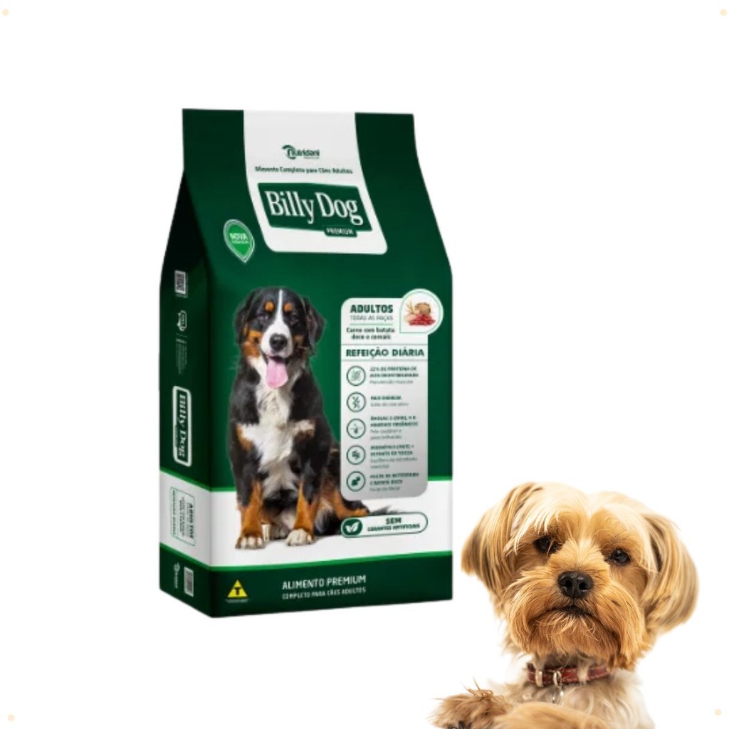 Ração Premium Billy Dog Refeição Diaria para Cães 15 KG | Shopee Brasil
