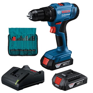 Parafusadeira Furadeira Impacto Sem Fio 18V Profissional GSB 183-LI Bosch + Acessórios em Oferta na Shopee