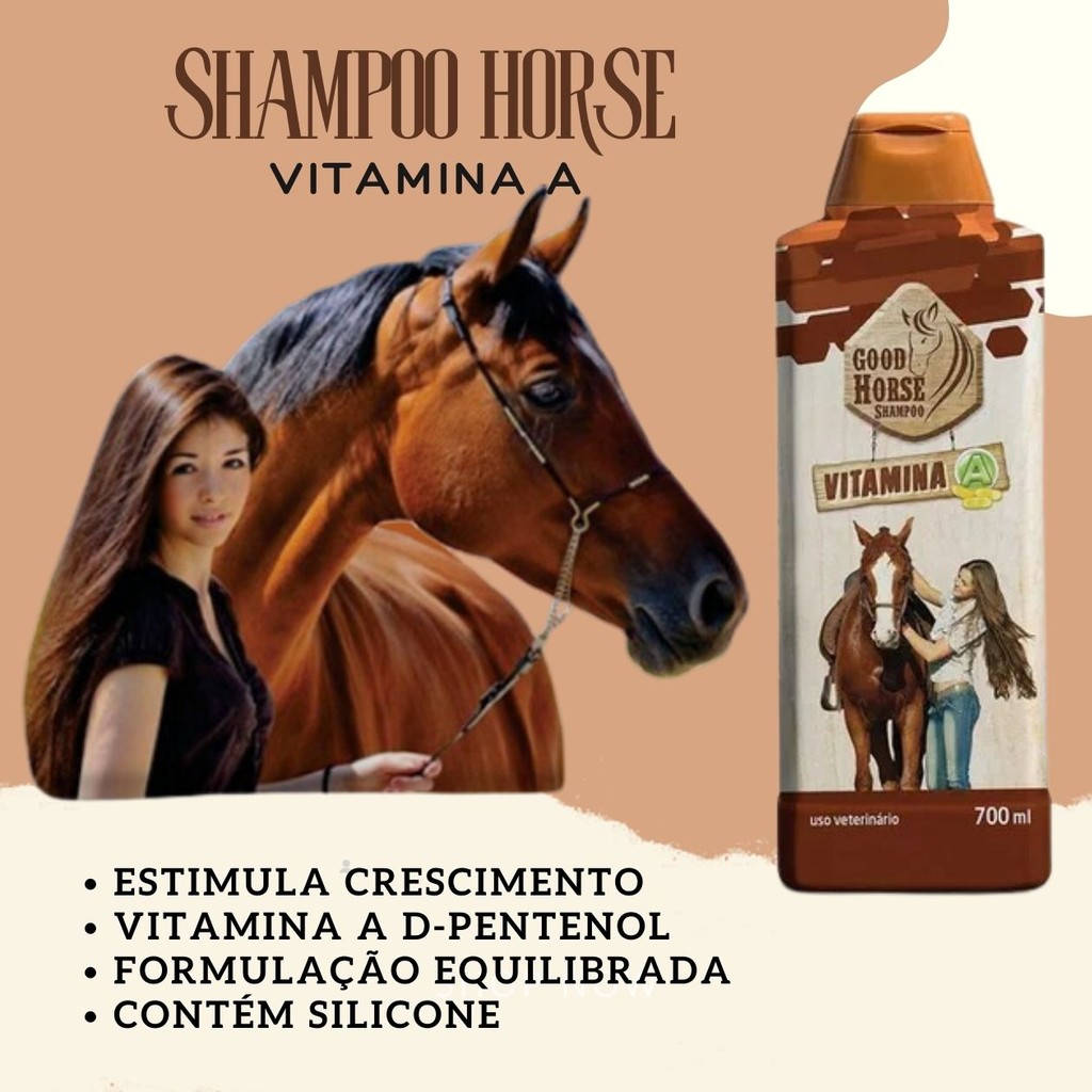 Shampoo Good Horse Para Cavalo Vitamina A 700Ml Shampoo Ideal para ...