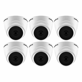 Kit 6 Câmeras Dome VHL 1220 D G2 HDCVI 2 megapixels Intelbras Visão Noturna 20m com Modo de Operação Full HD 1080p