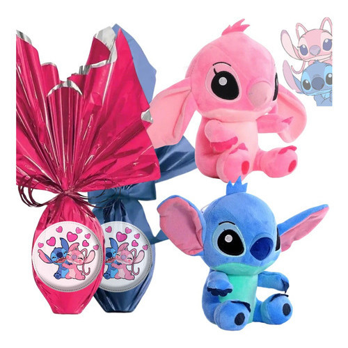 Ovo De Páscoa Kit Lilo Stitch E Angel Chocolate 250g Pelúcia | Shopee ...