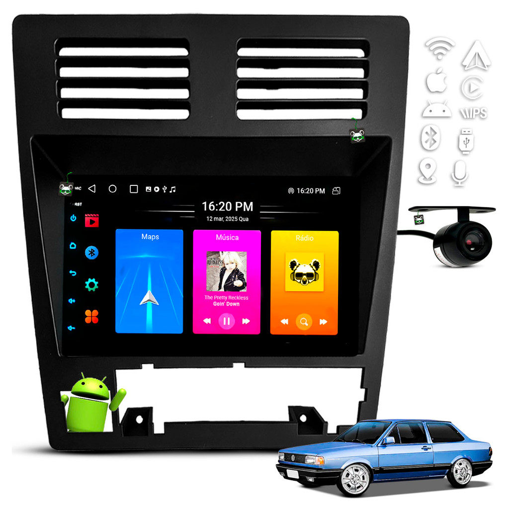 Kit Multimídia Android Carplay 7 Pol Voyage G1 1988 1989 1990 1991 1992 1993 1994 1995 1996