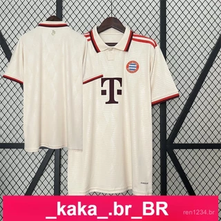 24/25 Bayern Munich camisa de futebol de manga curta bege camiseta masculina