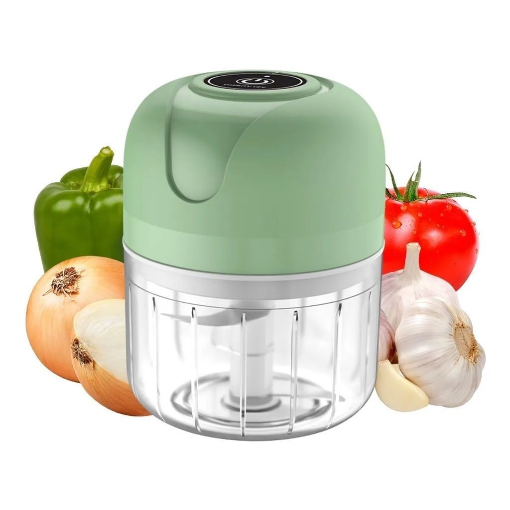 Mini Processador Elétrico Moedor Carne Vegetais Alho Fruta Amendoim Recarregável USB 250ml Gengibre Legumes Alimentos