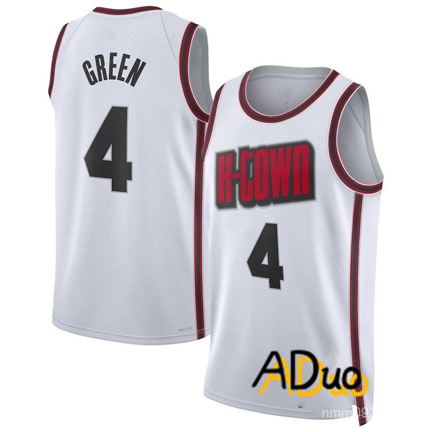 2025 Hot Pressed de Basquete Jalen Green #4 White Swingman City Edition Masculina Jerseys