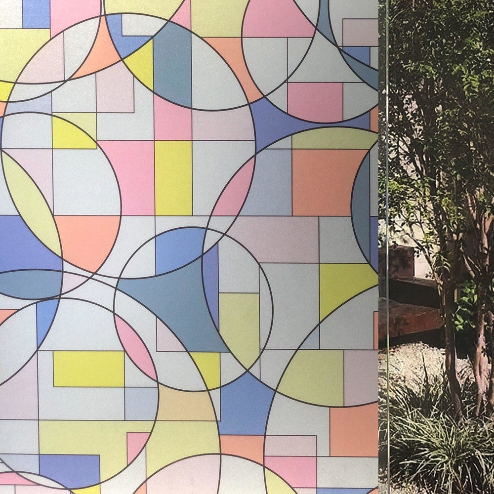 Adesivo Eletrostatico Tipo Vidro Mondrian Colorido | Shopee Brasil