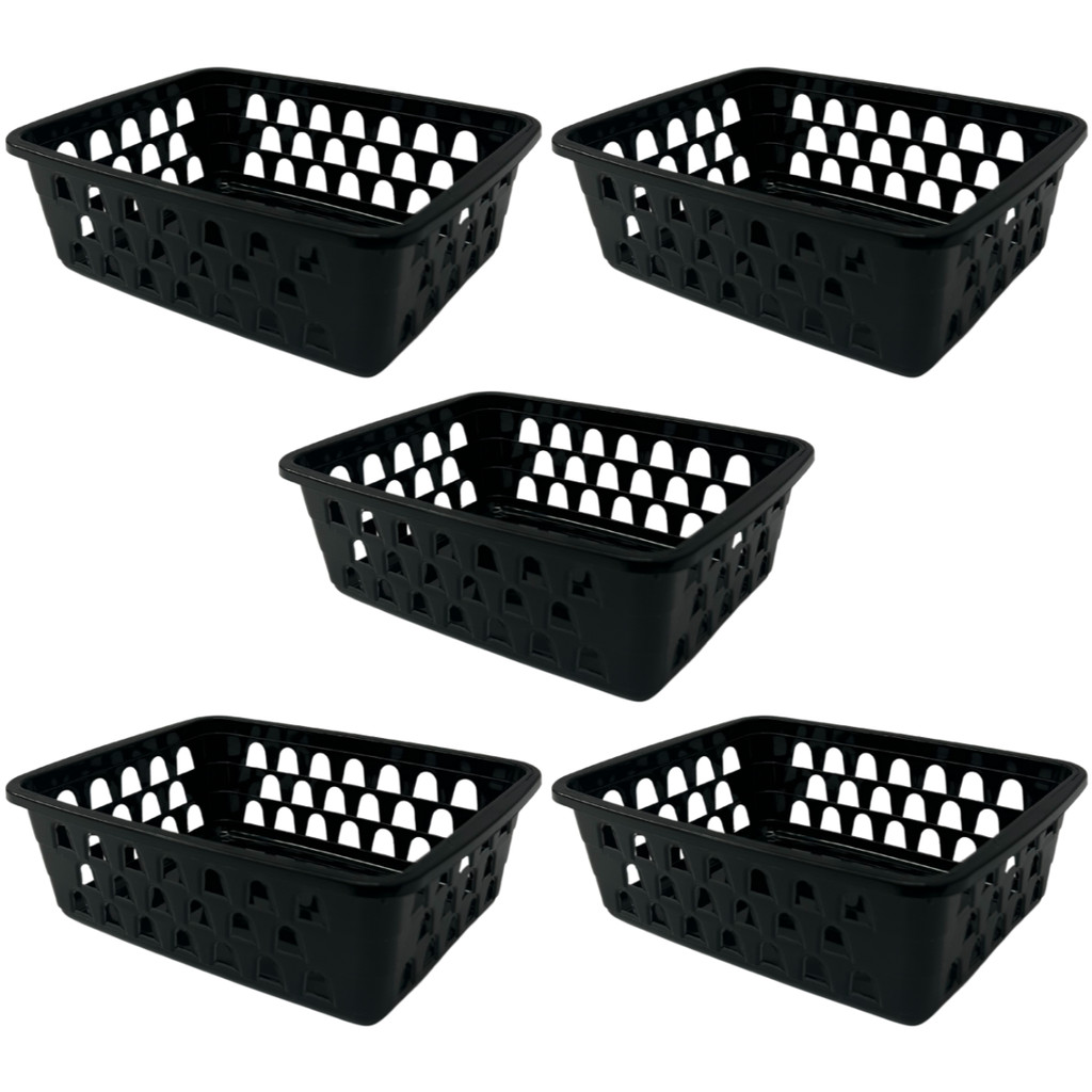 Kit 5 Cestos Organizador Multiuso Médio Empilhável Armário Gaveta Lavanderia 20x16x6 | Shopee Brasil