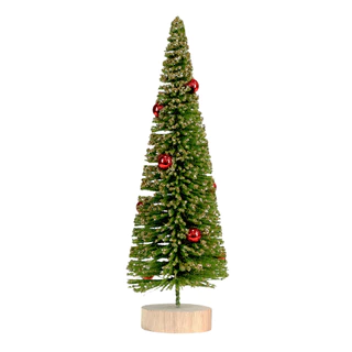 Mini Arvore de Natal 24cm Pinheiro Bola Vermelha Decoracao Natalina Premium Enfeite