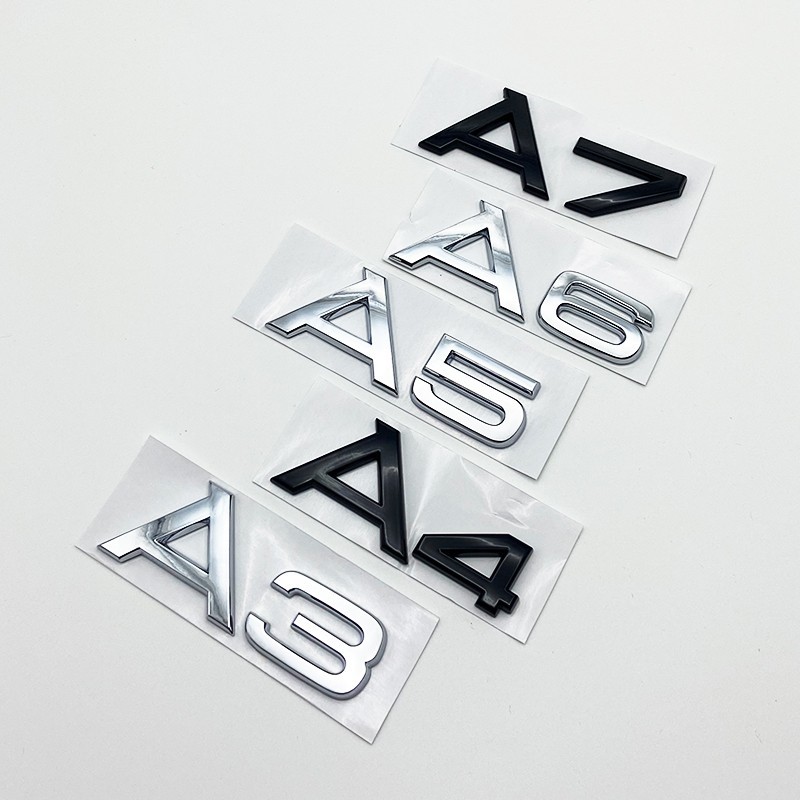 Letras Números Emblema Para Audi A3 A4 A5 A6 A7 A8 Q2 Q3 Q5 Q7 Tampa Do ...