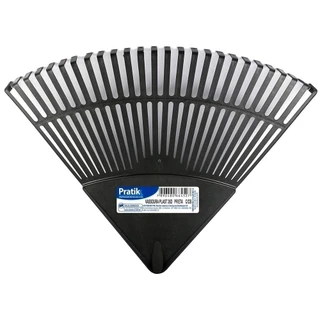 Vassoura Jardim Pratik Plástica 26 Dentes Preta Com Cabo - Embalagem com 6 Unidades em Oferta na Shopee